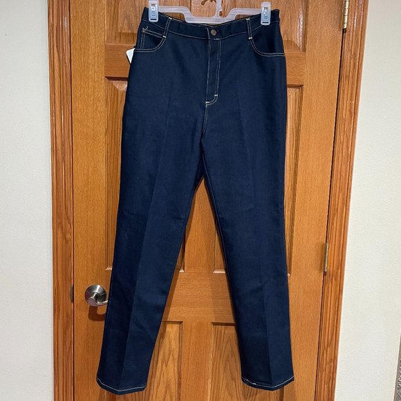 Vintage CAP FERRAT JEANS Women's 16 Stretch Denimotion Dark Blue Denim Jeans NWT - Picture 2 of 6